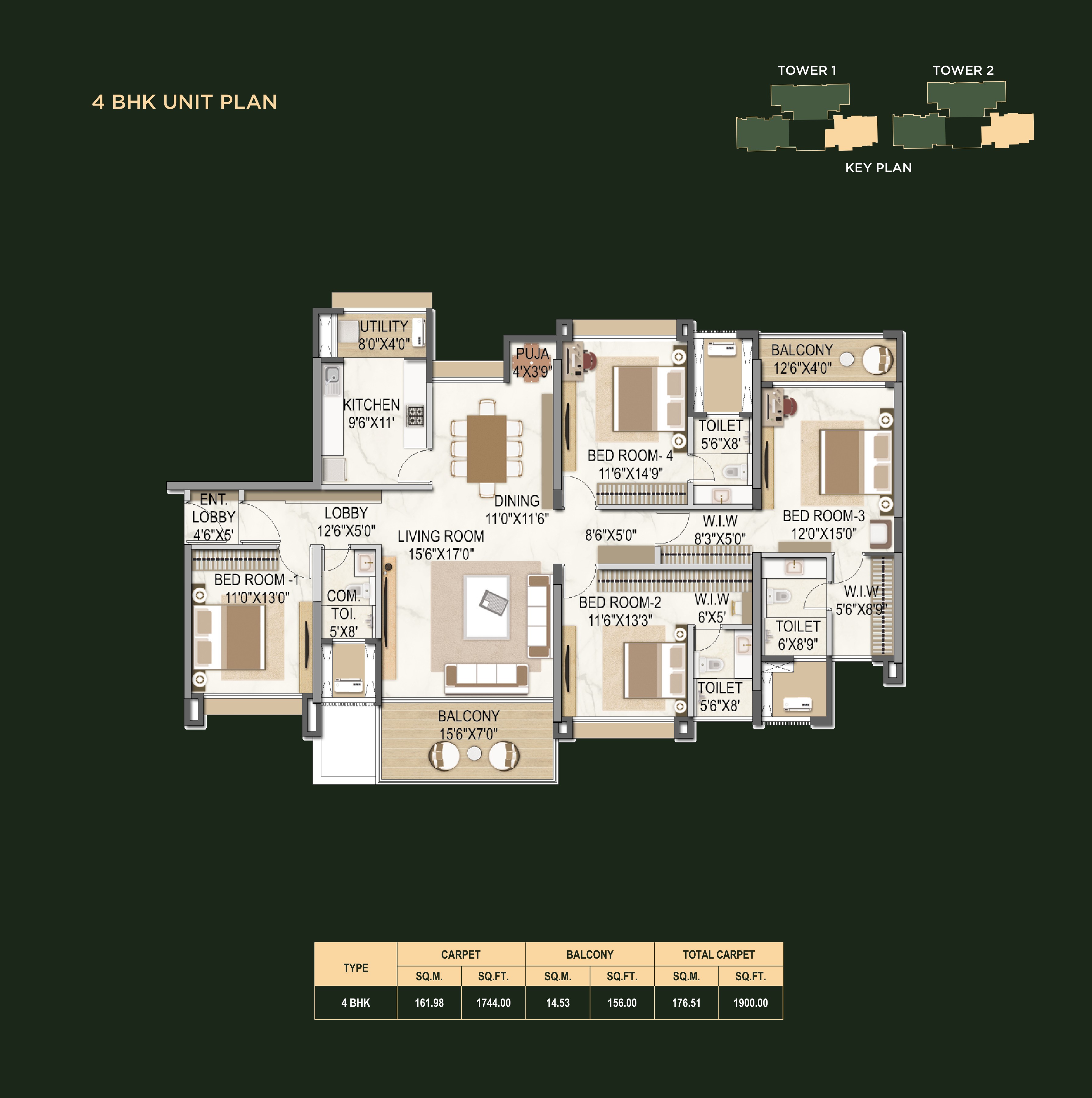 4 BHK Plan
